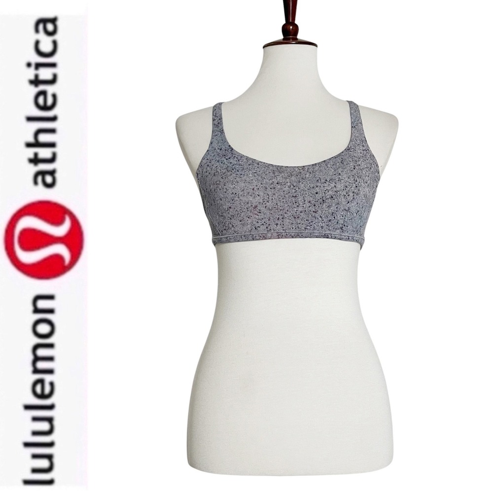 Lululemon Free To Be Bra Wild Speckled Space Dye Grey Purple Pink Size 6 W7ASBS